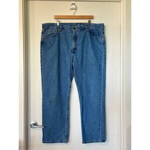 George Jeans GM08464B Men’s 44 x 30 Medium Washed 100% Cotton Straight Leg Denim